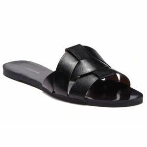 14th & Union Woven Faux Leather Slide Sandals in Size 9M